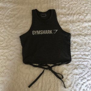 GYMSHARK short sleeve workout ribbon crop top